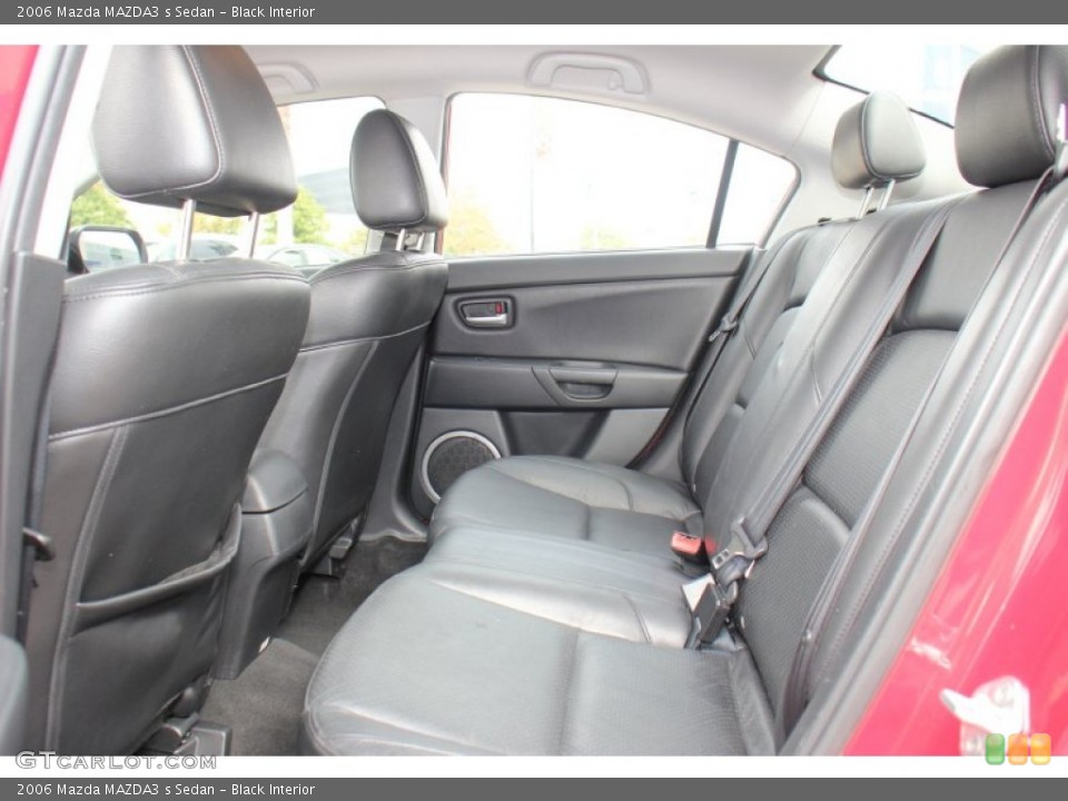 Black Interior Rear Seat for the 2006 Mazda MAZDA3 s Sedan #74034351