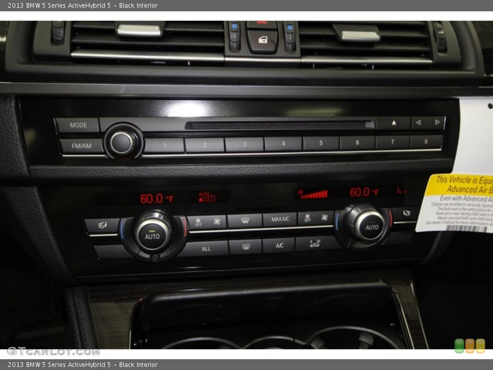 Black Interior Controls for the 2013 BMW 5 Series ActiveHybrid 5 #74034573