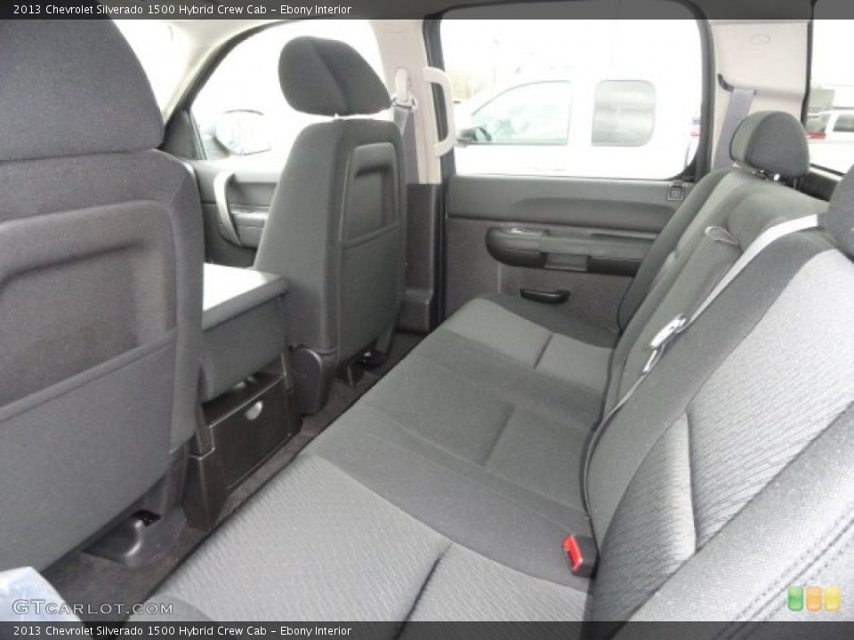 Ebony Interior Rear Seat for the 2013 Chevrolet Silverado 1500 Hybrid Crew Cab #74034663