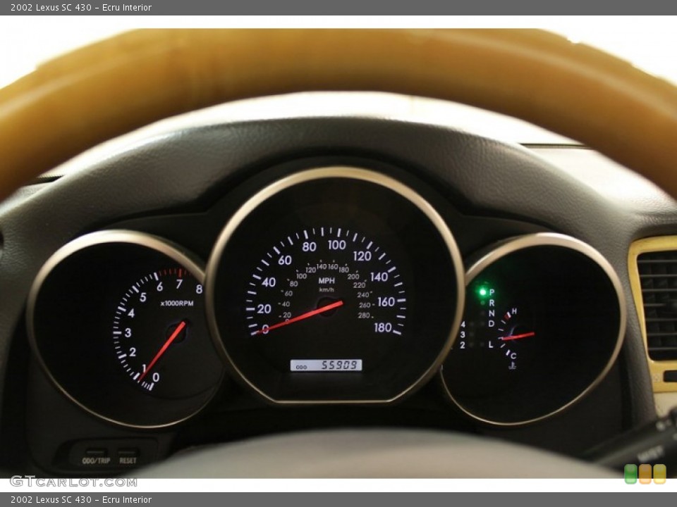 Ecru Interior Gauges for the 2002 Lexus SC 430 #74034981