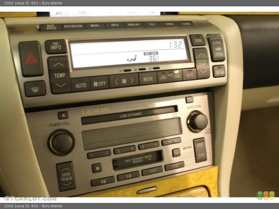 Ecru Interior Controls for the 2002 Lexus SC 430 #74035053