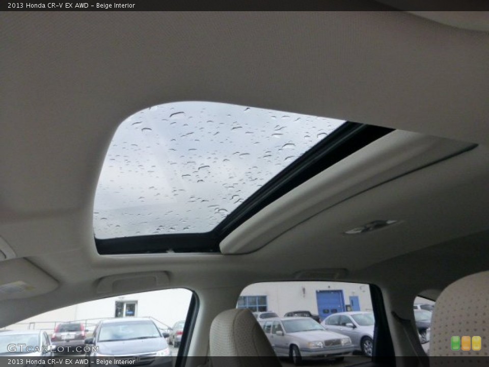 Beige Interior Sunroof for the 2013 Honda CR-V EX AWD #74035134