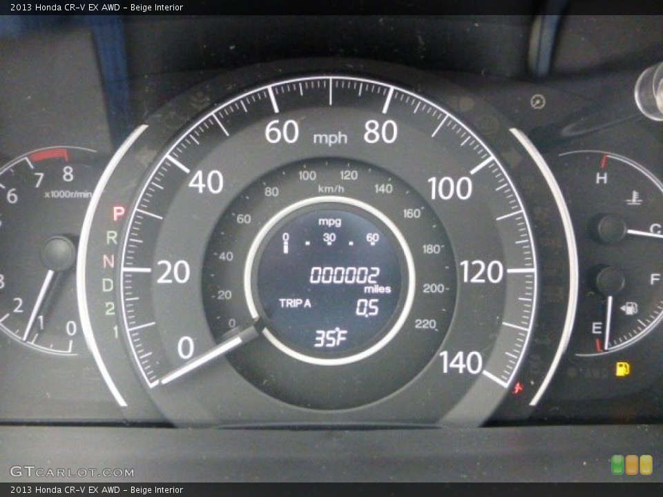 Beige Interior Gauges for the 2013 Honda CR-V EX AWD #74035176