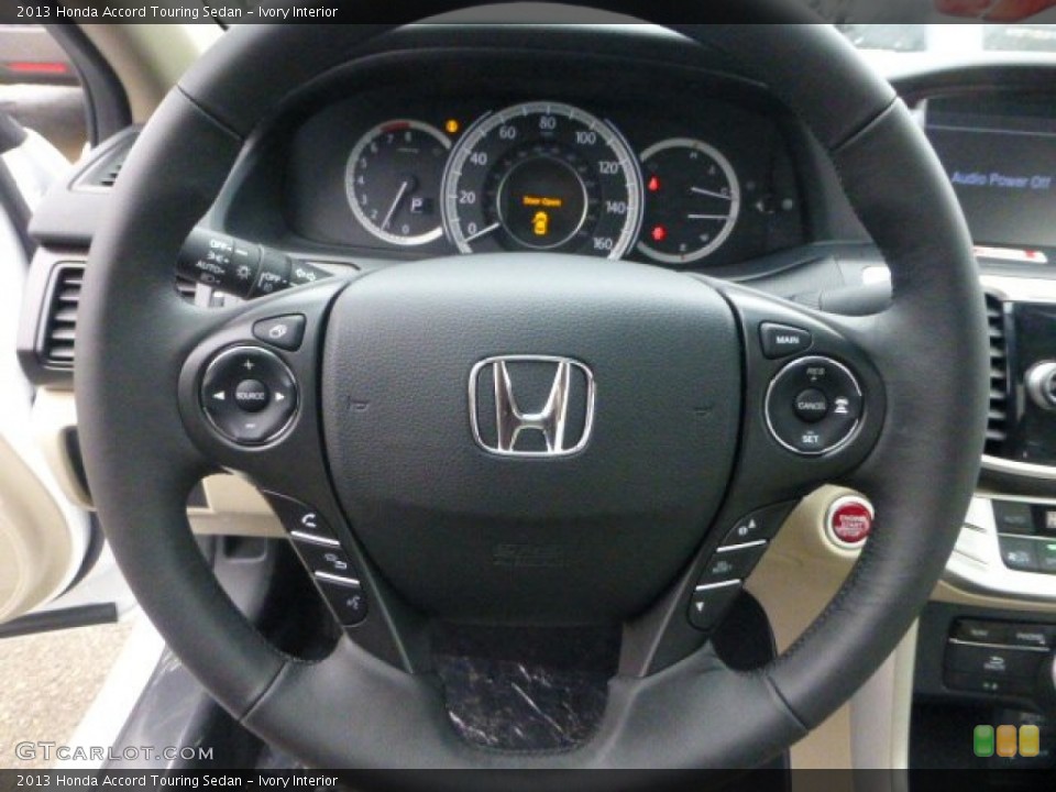 Ivory Interior Steering Wheel for the 2013 Honda Accord Touring Sedan #74036411