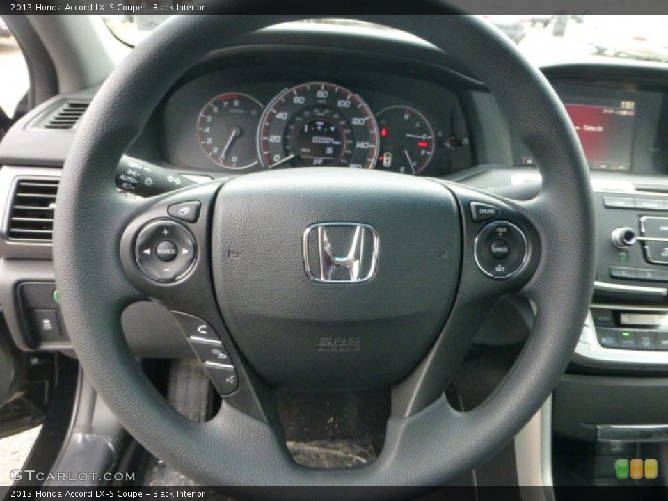 Black Interior Steering Wheel for the 2013 Honda Accord LX-S Coupe #74036577