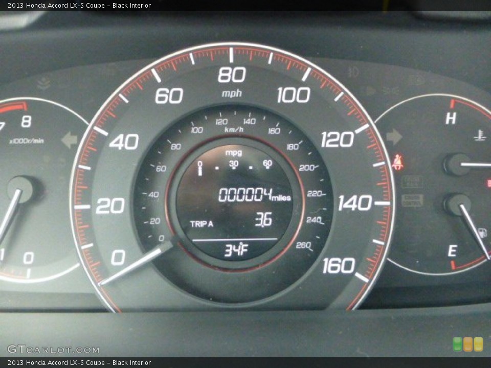 Black Interior Gauges for the 2013 Honda Accord LX-S Coupe #74036604