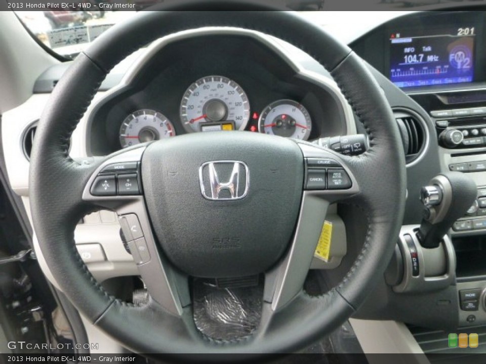 Gray Interior Steering Wheel for the 2013 Honda Pilot EX-L 4WD #74036925