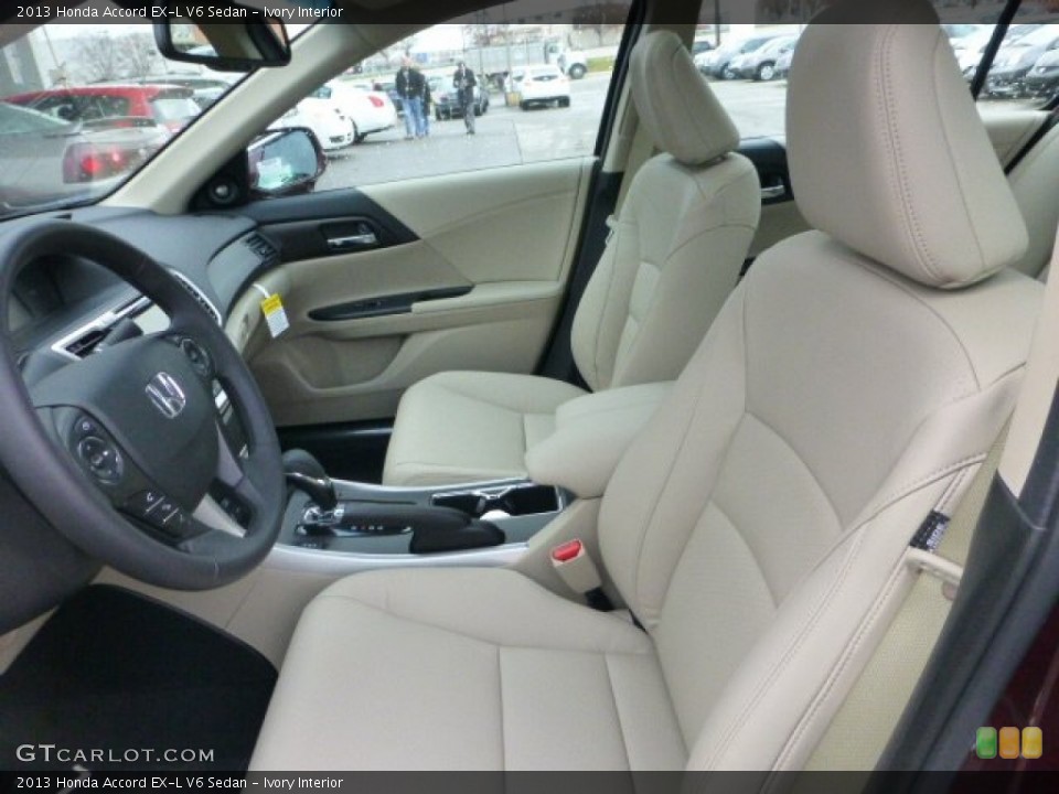 Ivory Interior Front Seat for the 2013 Honda Accord EX-L V6 Sedan #74037039
