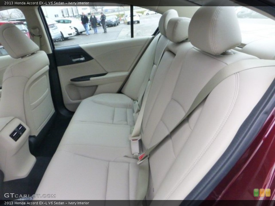 Ivory Interior Rear Seat for the 2013 Honda Accord EX-L V6 Sedan #74037045