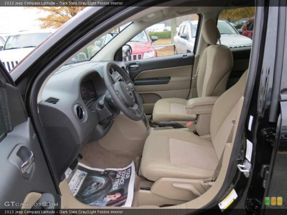 Dark Slate Gray/Light Pebble Interior Front Seat for the 2013 Jeep Compass Latitude #74041301