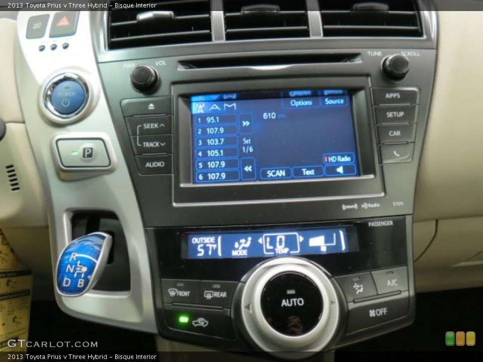 Bisque Interior Controls for the 2013 Toyota Prius v Three Hybrid #74042780