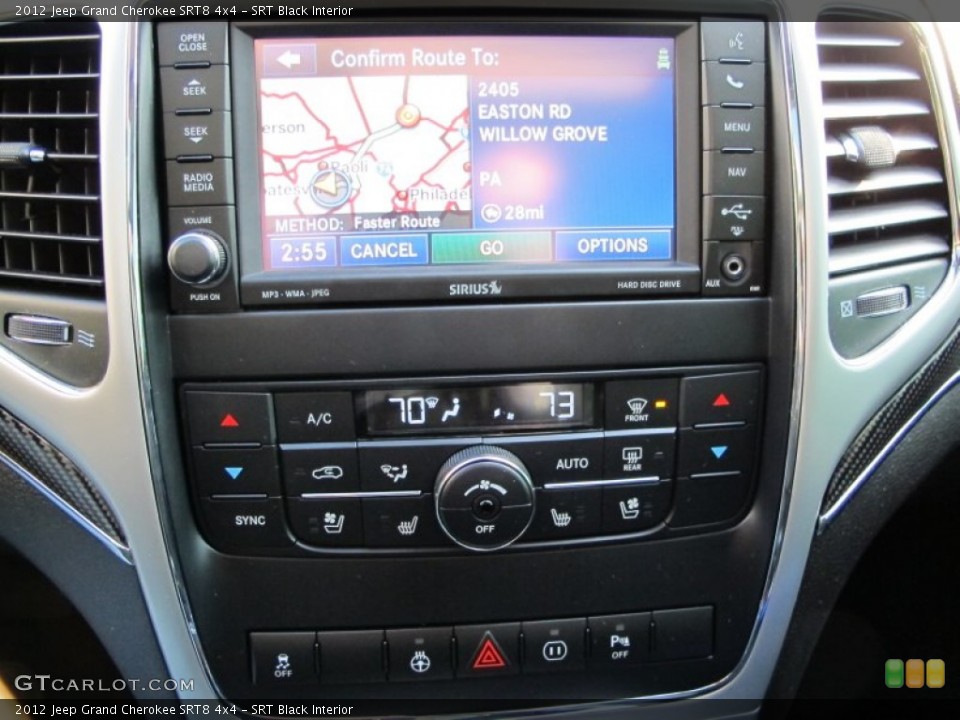 SRT Black Interior Navigation for the 2012 Jeep Grand Cherokee SRT8 4x4 #74044979
