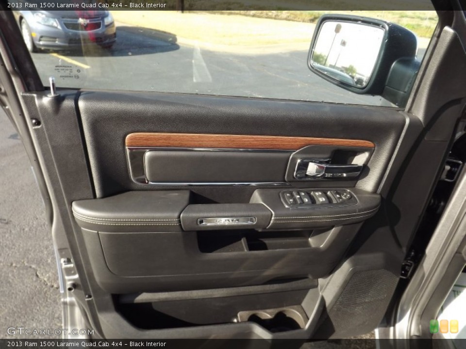 Black Interior Door Panel for the 2013 Ram 1500 Laramie Quad Cab 4x4 #74045785