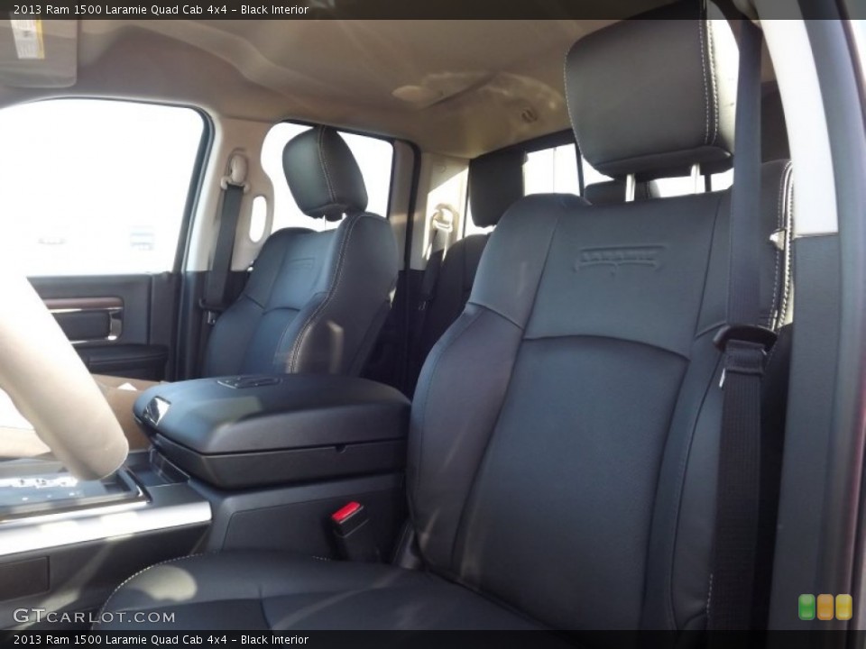 Black Interior Front Seat for the 2013 Ram 1500 Laramie Quad Cab 4x4 #74045810