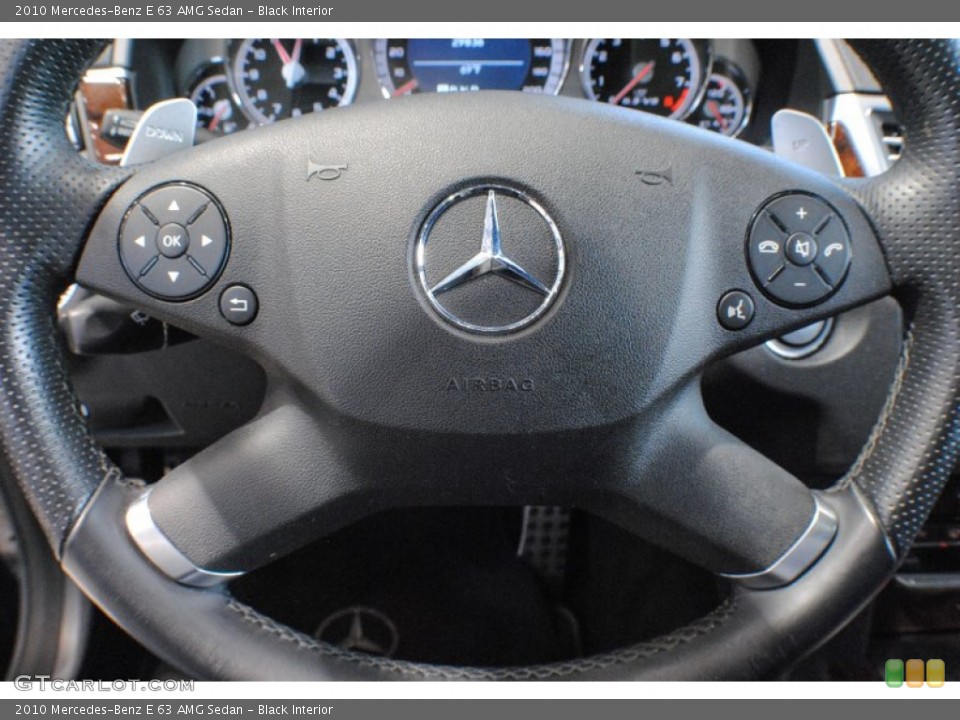 Black Interior Steering Wheel for the 2010 Mercedes-Benz E 63 AMG Sedan #74048660