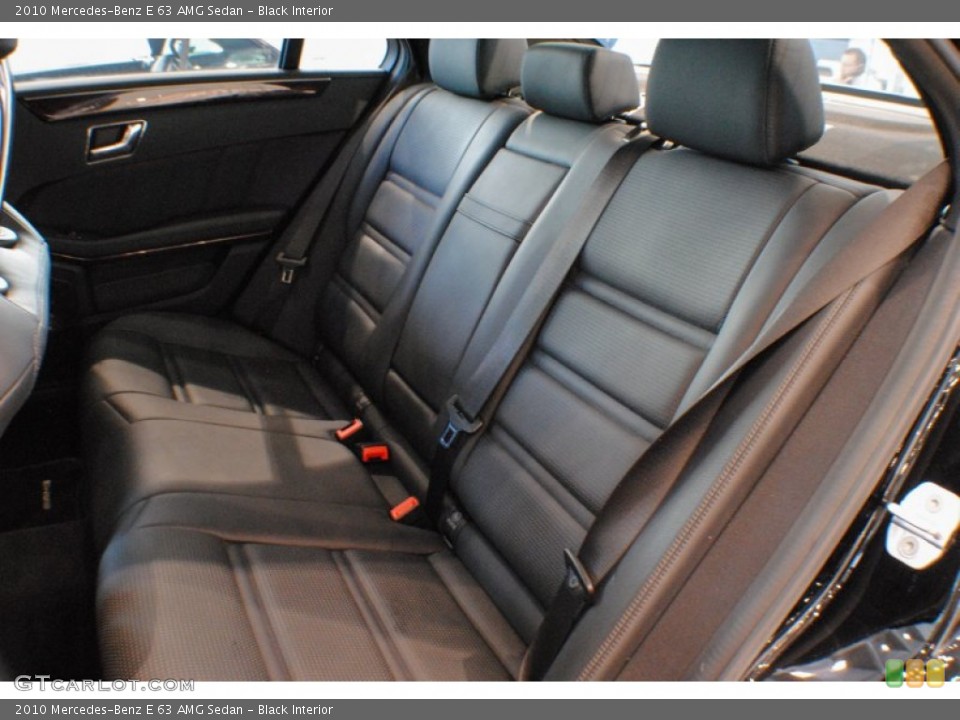 Black Interior Rear Seat for the 2010 Mercedes-Benz E 63 AMG Sedan #74048702