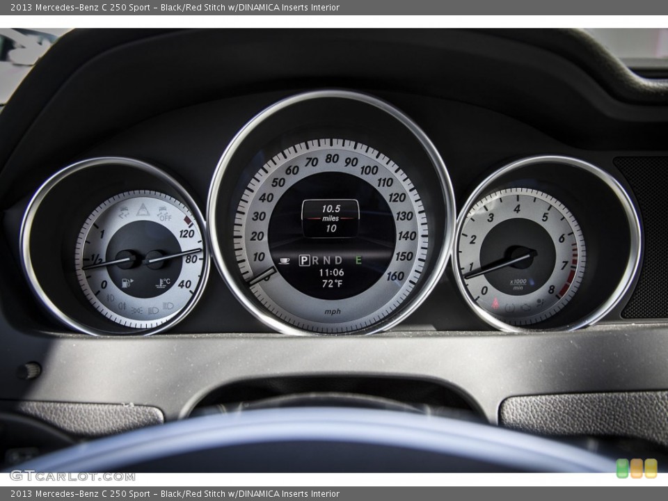 Black/Red Stitch w/DINAMICA Inserts Interior Gauges for the 2013 Mercedes-Benz C 250 Sport #74049302