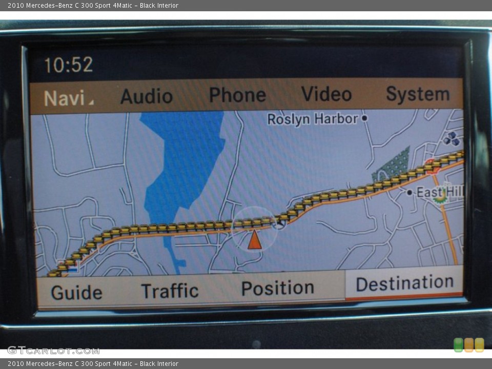 Black Interior Navigation for the 2010 Mercedes-Benz C 300 Sport 4Matic #74049476