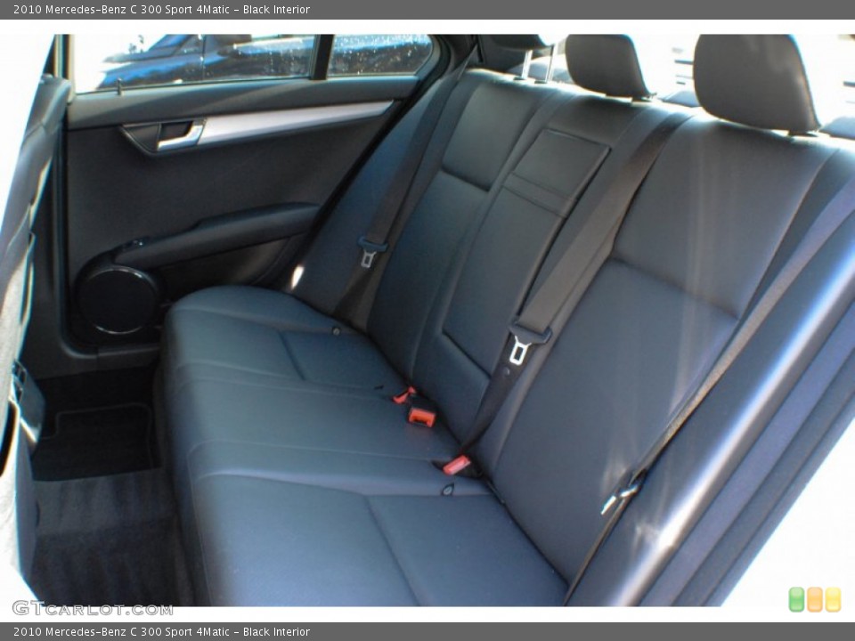 Black Interior Rear Seat for the 2010 Mercedes-Benz C 300 Sport 4Matic #74049536