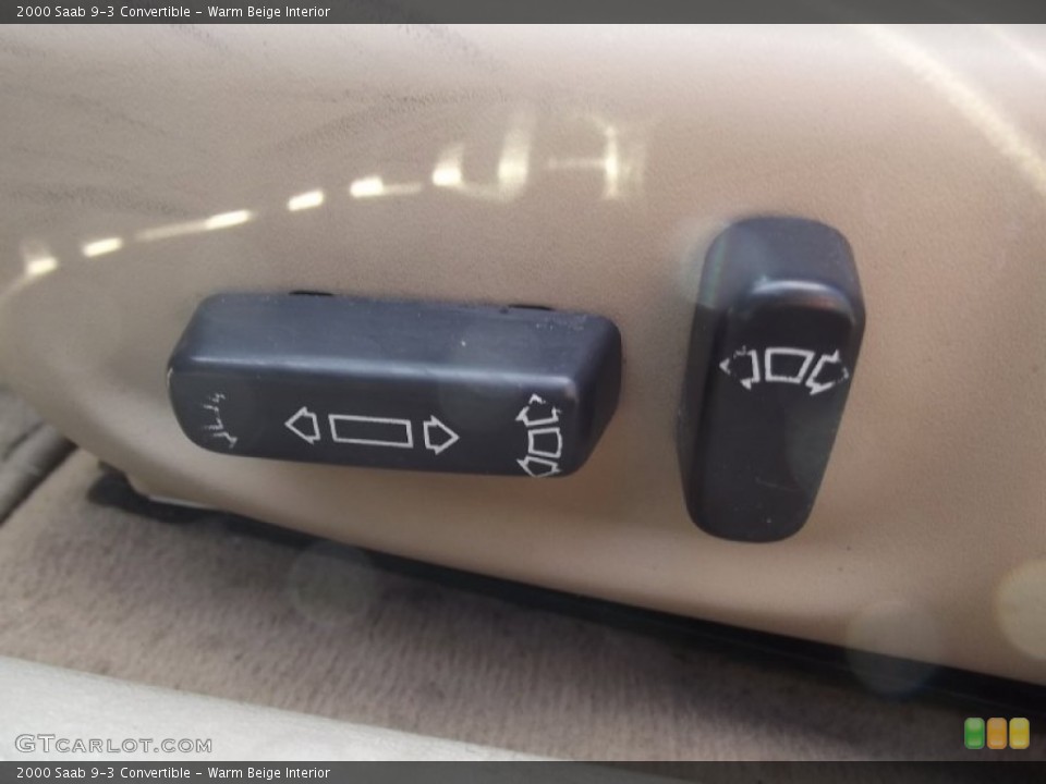 Warm Beige Interior Controls for the 2000 Saab 9-3 Convertible #74050436