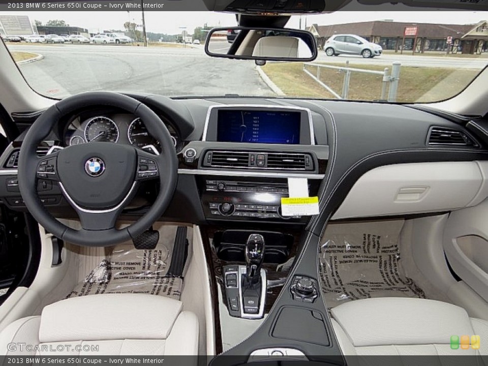 Ivory White Interior Dashboard for the 2013 BMW 6 Series 650i Coupe #74052128