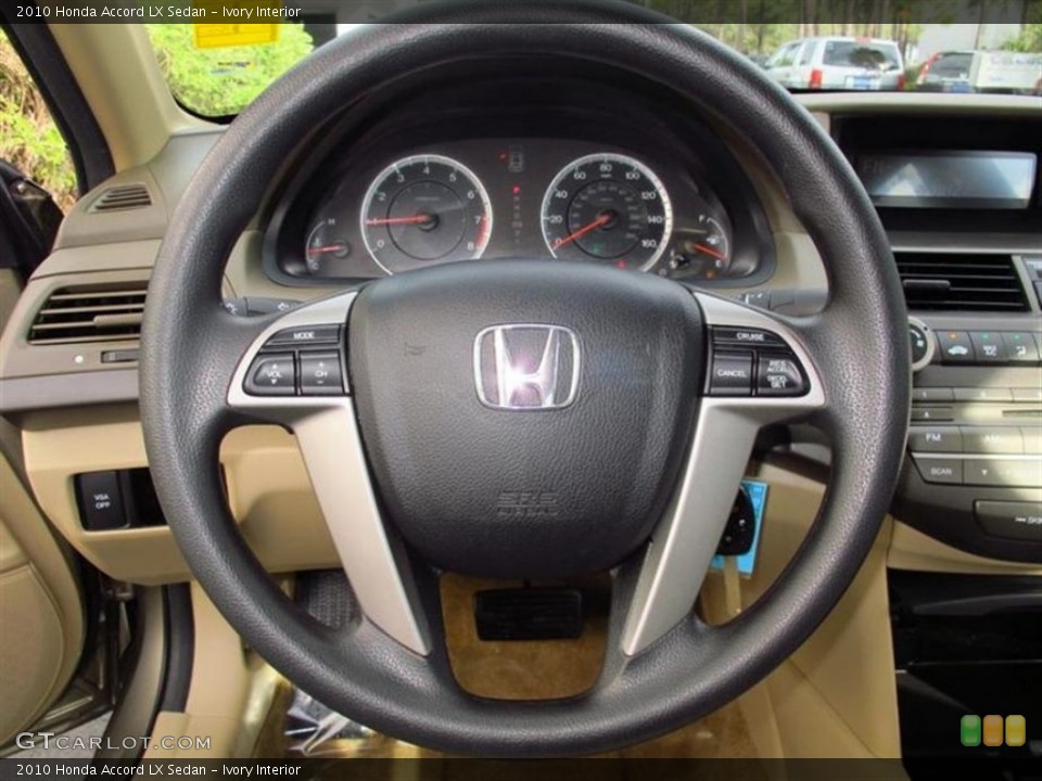 Ivory Interior Steering Wheel for the 2010 Honda Accord LX Sedan #74052506
