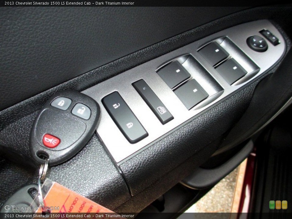 Dark Titanium Interior Controls for the 2013 Chevrolet Silverado 1500 LS Extended Cab #74053961