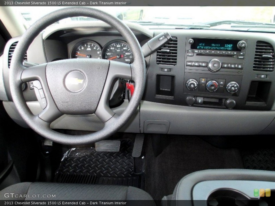 Dark Titanium Interior Dashboard for the 2013 Chevrolet Silverado 1500 LS Extended Cab #74053998