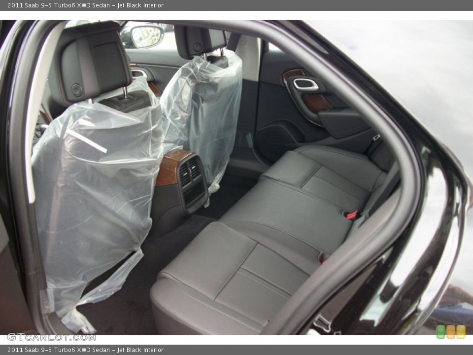 Jet Black Interior Rear Seat for the 2011 Saab 9-5 Turbo6 XWD Sedan #74057808