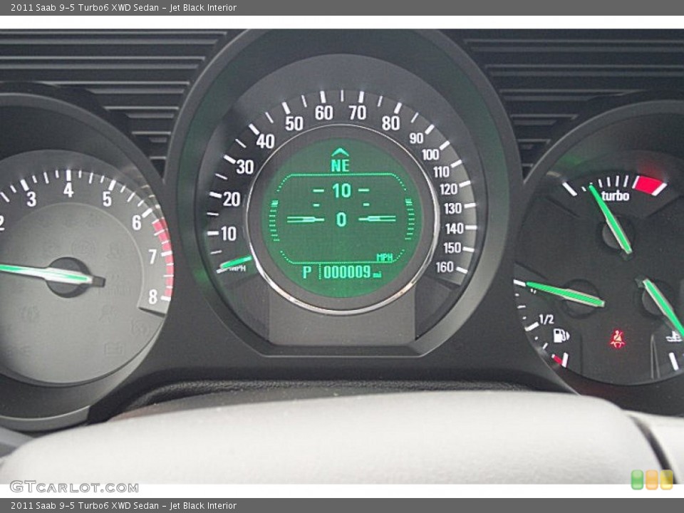 Jet Black Interior Gauges for the 2011 Saab 9-5 Turbo6 XWD Sedan #74057852