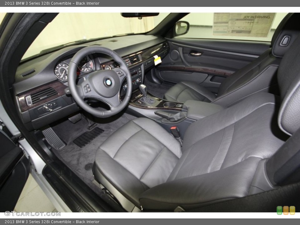 Black Interior Prime Interior for the 2013 BMW 3 Series 328i Convertible #74058422
