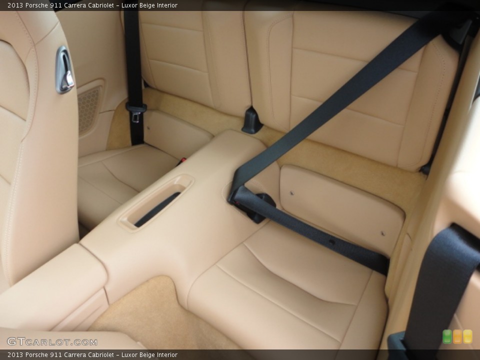 Luxor Beige Interior Rear Seat for the 2013 Porsche 911 Carrera Cabriolet #74060474