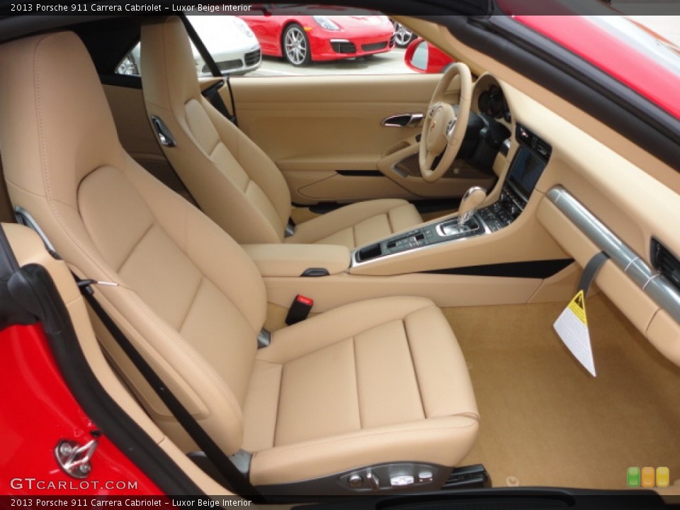 Luxor Beige Interior Front Seat for the 2013 Porsche 911 Carrera Cabriolet #74060540