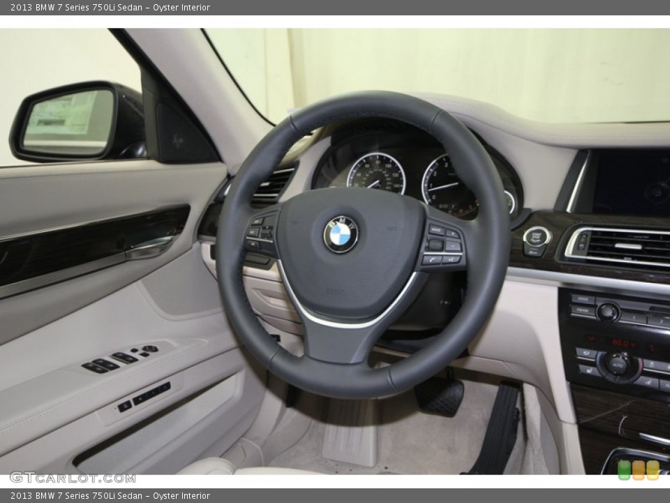 Oyster Interior Steering Wheel for the 2013 BMW 7 Series 750Li Sedan #74062355