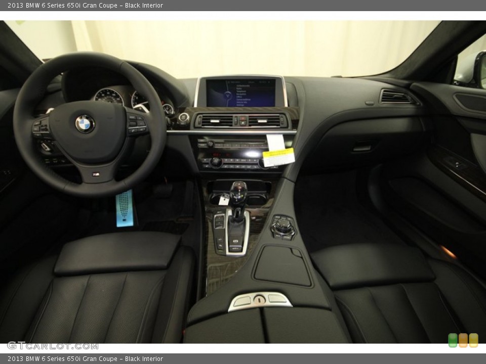 Black Interior Dashboard for the 2013 BMW 6 Series 650i Gran Coupe #74063213