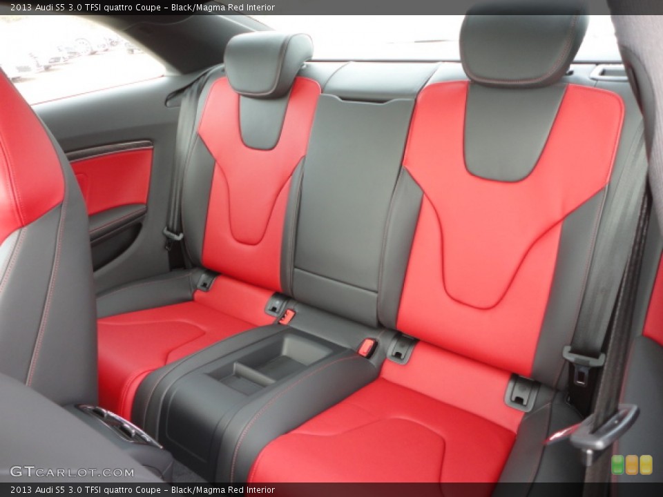 Black/Magma Red Interior Rear Seat for the 2013 Audi S5 3.0 TFSI quattro Coupe #74066033