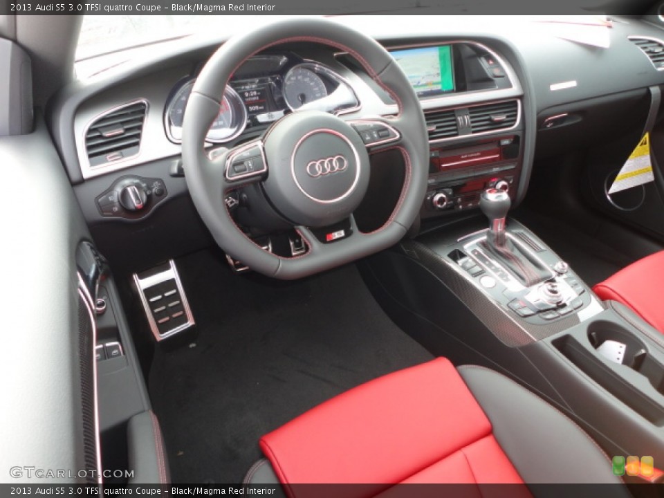 Black/Magma Red Interior Prime Interior for the 2013 Audi S5 3.0 TFSI quattro Coupe #74066066