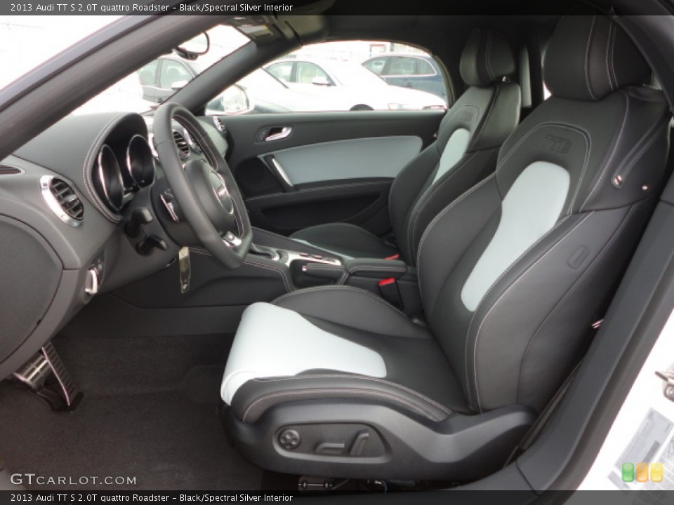 Black/Spectral Silver Interior Front Seat for the 2013 Audi TT S 2.0T quattro Roadster #74066597