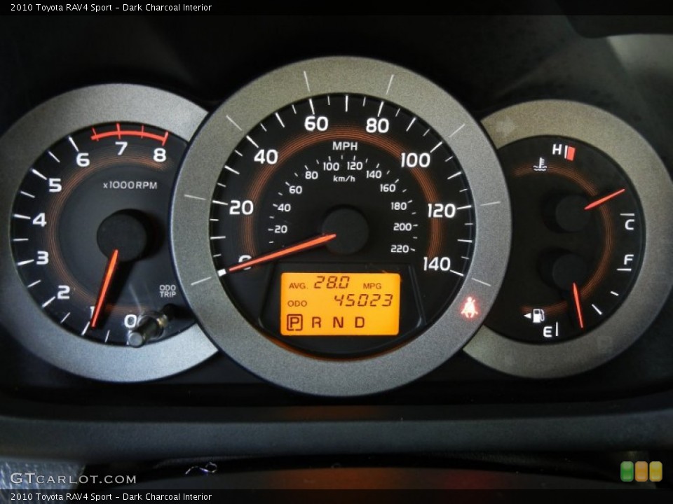 Dark Charcoal Interior Gauges for the 2010 Toyota RAV4 Sport #74068100