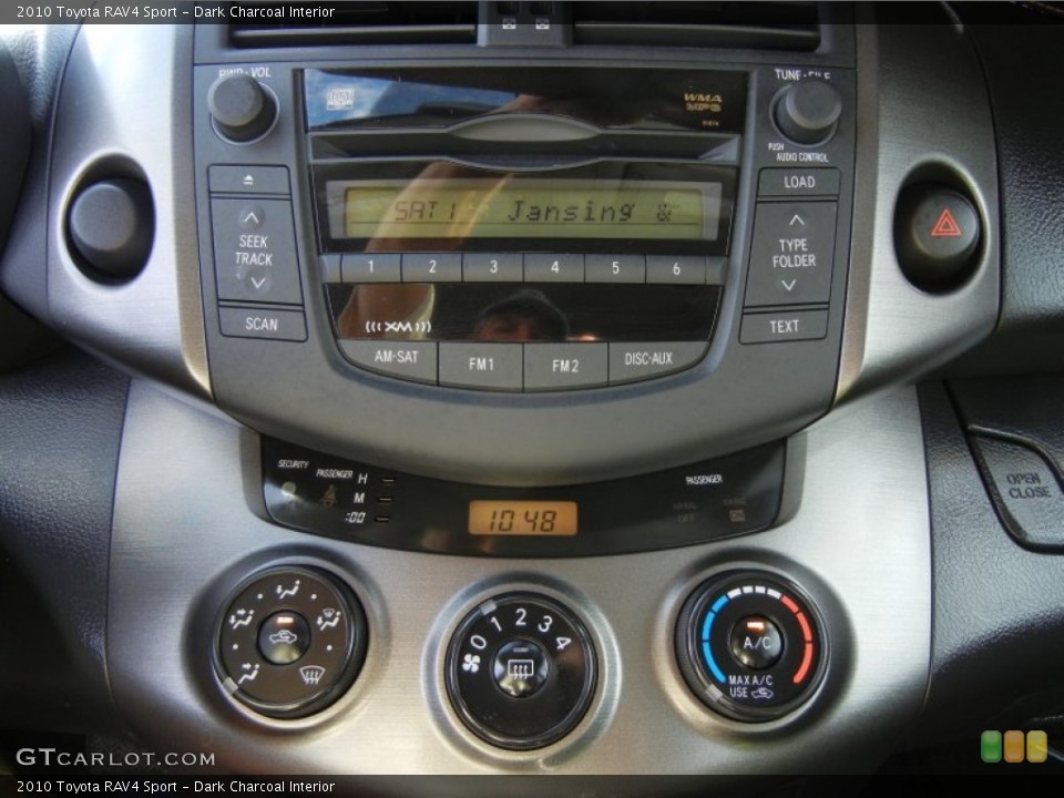 Dark Charcoal Interior Controls for the 2010 Toyota RAV4 Sport #74068124