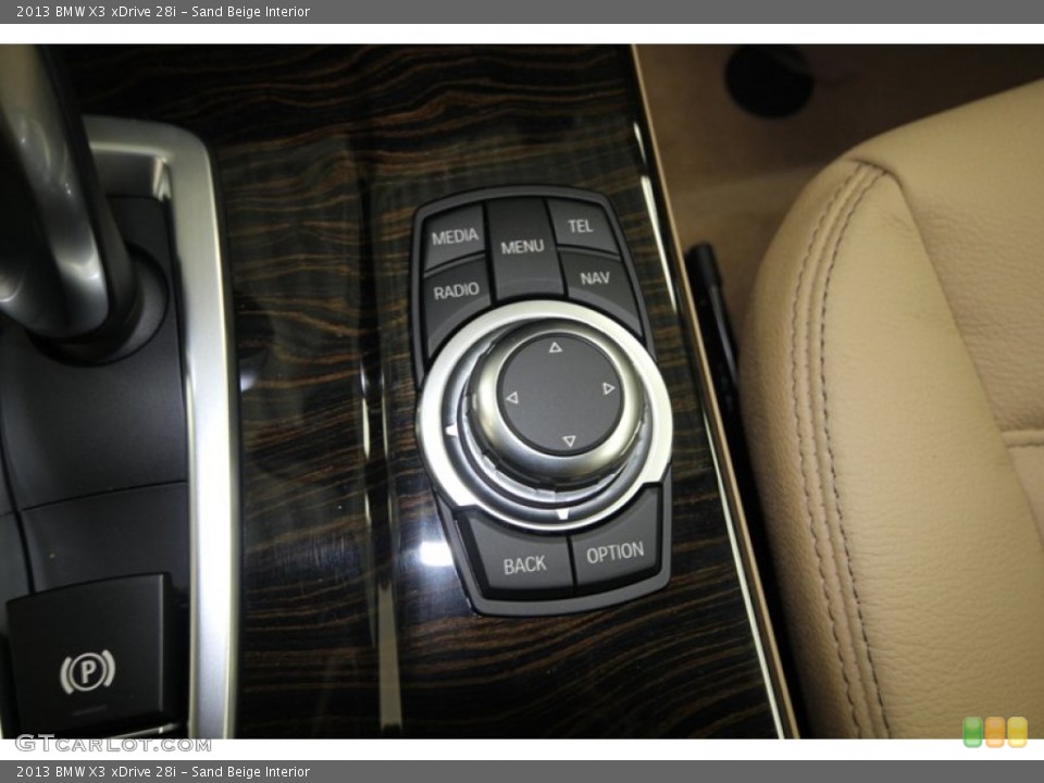 Sand Beige Interior Controls for the 2013 BMW X3 xDrive 28i #74068194
