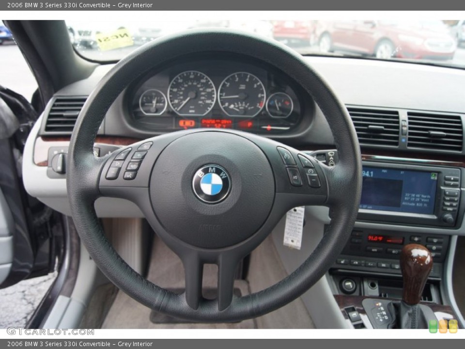 Grey Interior Steering Wheel for the 2006 BMW 3 Series 330i Convertible #74069075