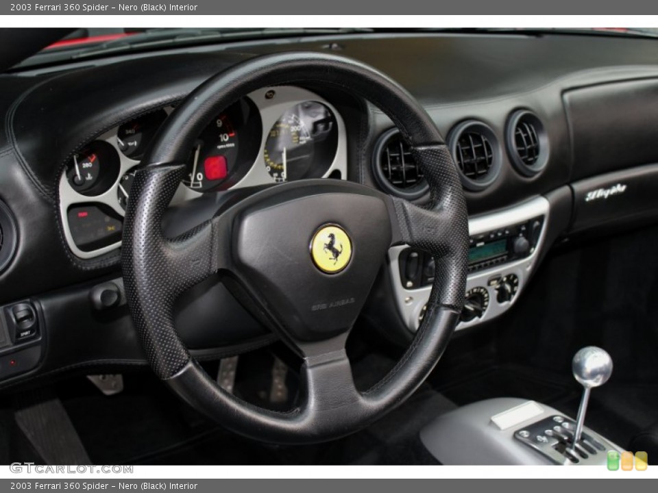 Nero (Black) Interior Steering Wheel for the 2003 Ferrari 360 Spider #74069702
