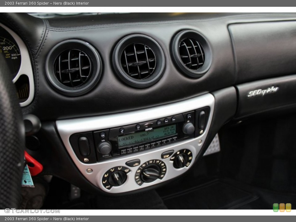 Nero (Black) Interior Controls for the 2003 Ferrari 360 Spider #74069780