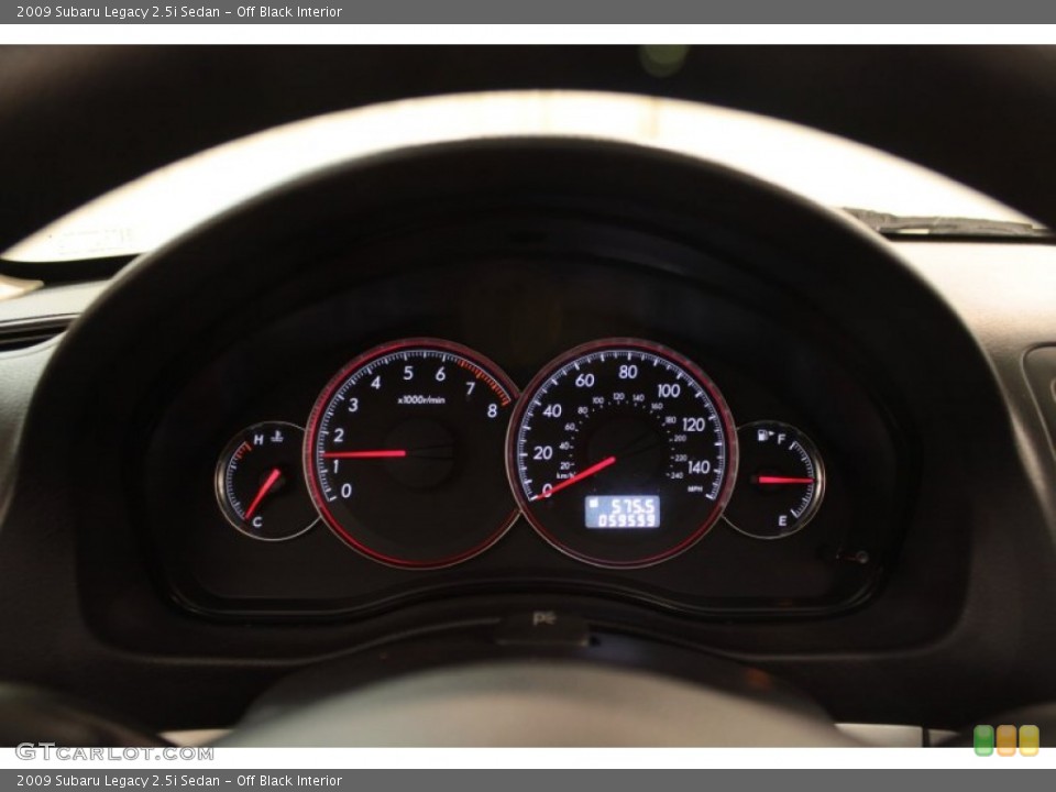 Off Black Interior Gauges for the 2009 Subaru Legacy 2.5i Sedan #74071736