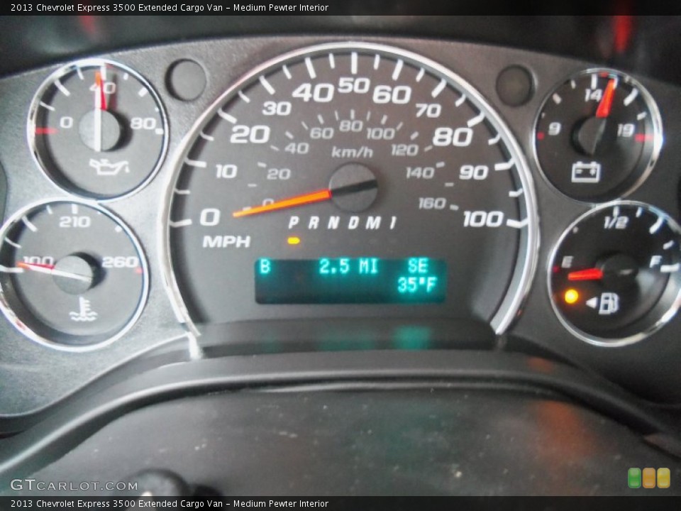 Medium Pewter Interior Gauges for the 2013 Chevrolet Express 3500 Extended Cargo Van #74072586