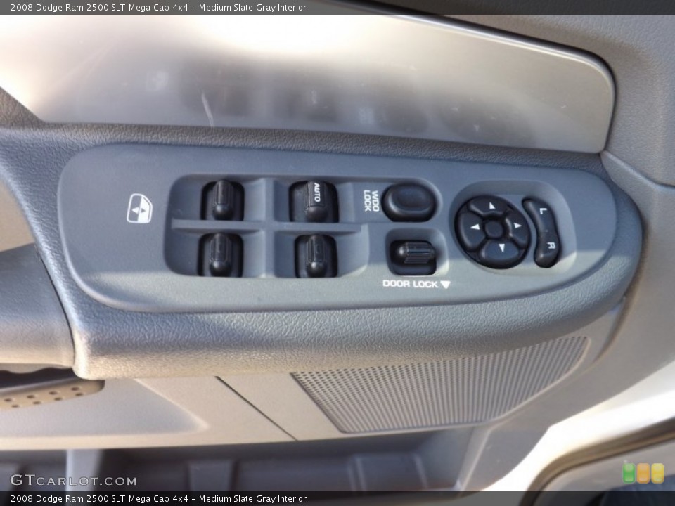 Medium Slate Gray Interior Controls for the 2008 Dodge Ram 2500 SLT Mega Cab 4x4 #74073710