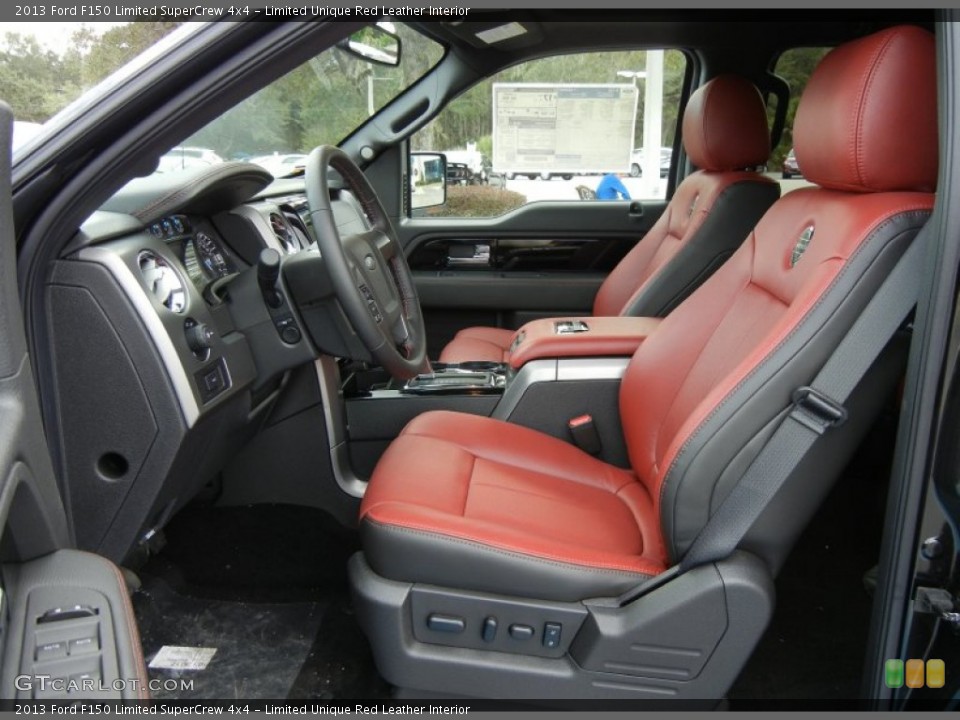 Limited Unique Red Leather Interior Front Seat for the 2013 Ford F150 Limited SuperCrew 4x4 #74073830