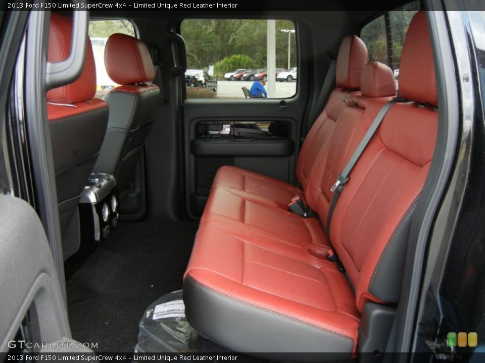 Limited Unique Red Leather Interior Rear Seat for the 2013 Ford F150 Limited SuperCrew 4x4 #74073842