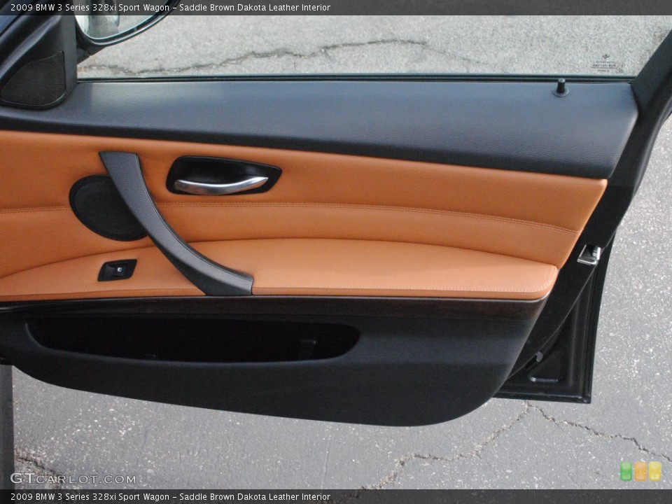 Saddle Brown Dakota Leather Interior Door Panel for the 2009 BMW 3 Series 328xi Sport Wagon #74073860